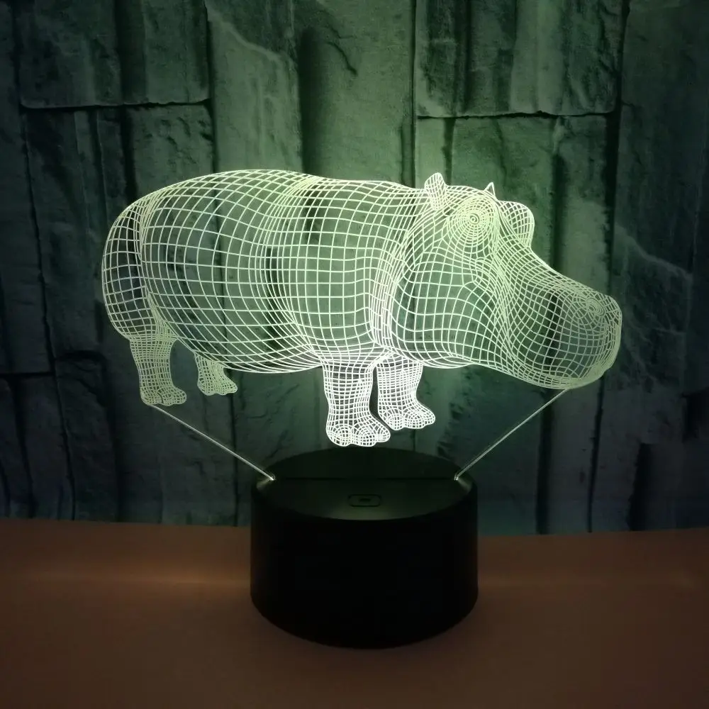 Creative Hippo 3d Nightlight 7 color Usb 3d Visual Desk Lamp Light Led Gift Rhino Art Table Lamps For Living Room
Creative Hippo 3d Nightlight 7 color Usb 3d Visual Desk Lamp Light Led Gift Rhino Art Table Lamps For Living Room