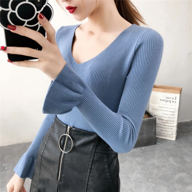 High Quality Women Sweater Turtleneck Pullover Autumn Winter V-neck Long Sleeve Solid Sweater Tops Female Sweaters Hot Sale
High Quality Women Sweater Turtleneck Pullover Autumn Winter V-neck Long Sleeve Solid Sweater Tops Female Sweaters Hot Sale