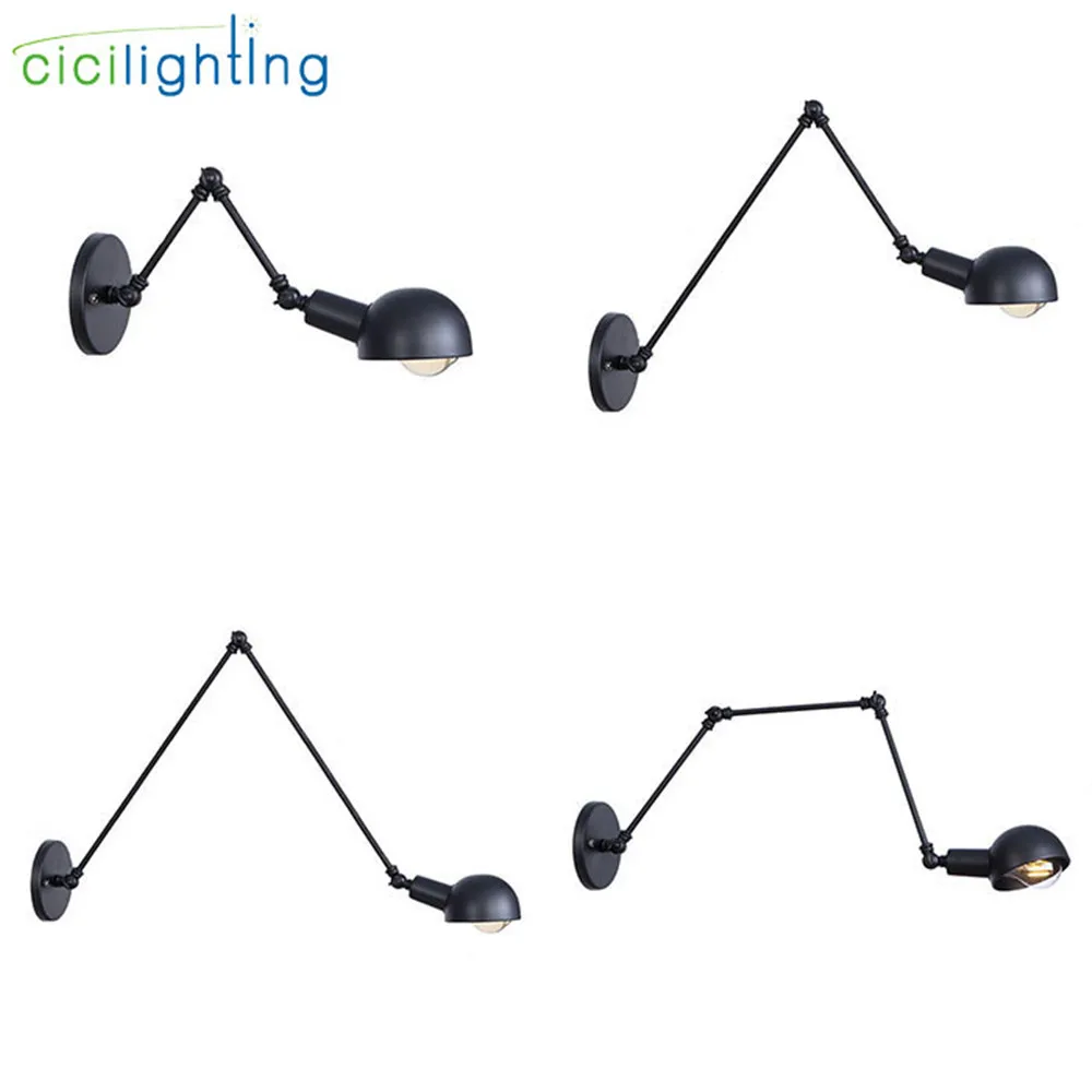 Retro style L20/L30/L40cm Black Double Long Arm Swing Robot Wall Lamp Lights Vintage Industrial Metal Sconces Home Lighting
Retro style L20/L30/L40cm Black Double Long Arm Swing Robot Wall Lamp Lights Vintage Industrial Metal Sconces Home Lighting