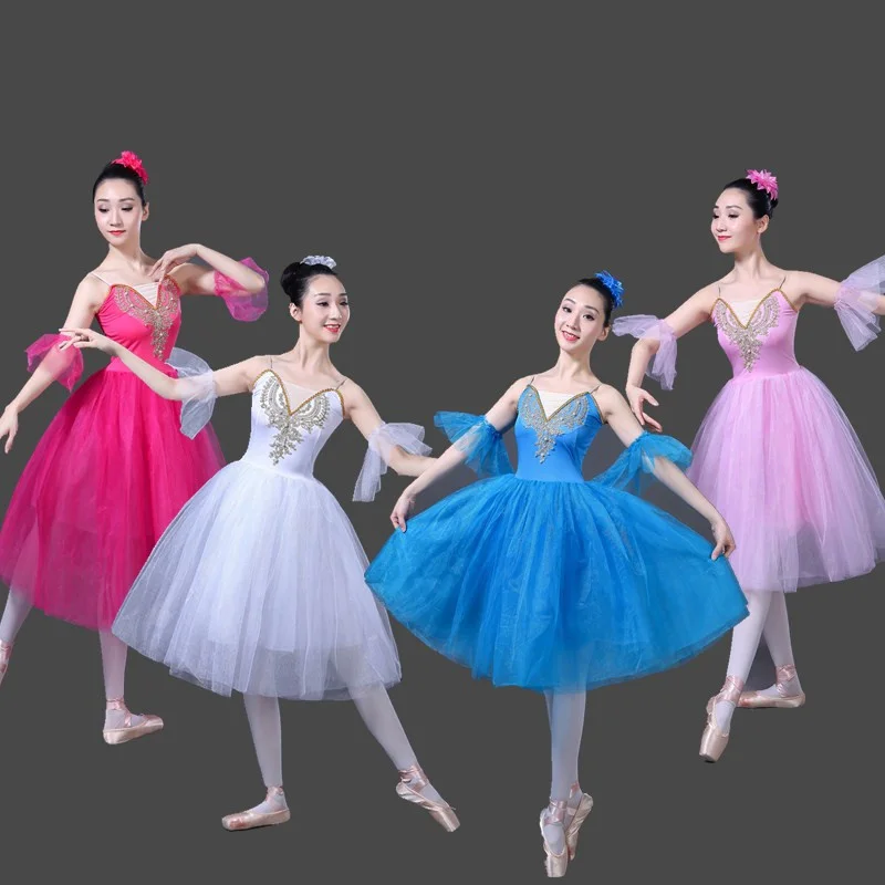 Adult Romantic Ballet Tutu Rehearsal Practice Skirt Swan Costume for Women Long Tulle Dress White pink blue color Ballet Wear
Adult Romantic Ballet Tutu Rehearsal Practice Skirt Swan Costume for Women Long Tulle Dress White pink blue color Ballet Wear