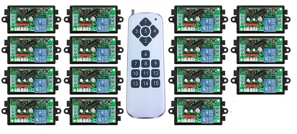 1000M Long Range AC220V 1CH Radio Controller RF Wireless Remote Control Switch Transmitter+15*Receiver lamp/garage door/shutters
1000M Long Range AC220V 1CH Radio Controller RF Wireless Remote Control Switch Transmitter+15*Receiver lamp/garage door/shutters