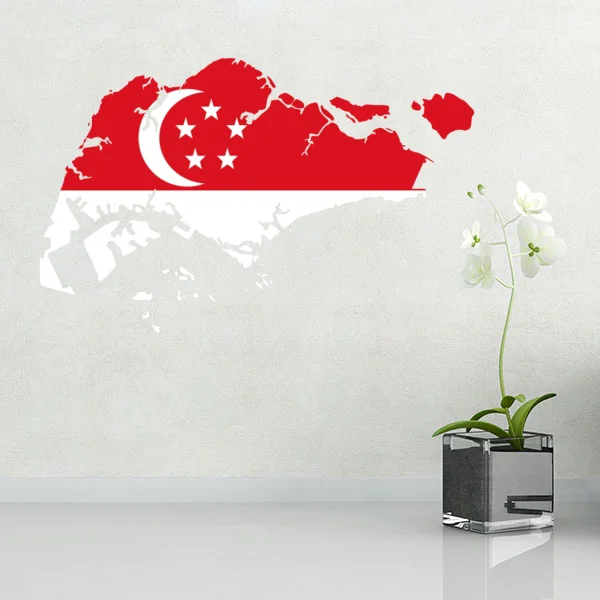 Flag map of Singapore wall vinyl sticker custom made home decoration wall sticker wedding decoration PVC wallpaper
Flag map of Singapore wall vinyl sticker custom made home decoration wall sticker wedding decoration PVC wallpaper