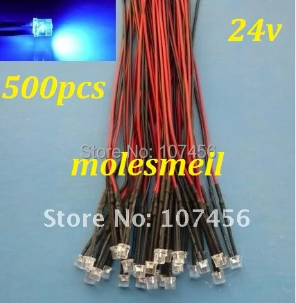 Free shipping 500pcs Flat Top Blue LED Lamp Light Set Pre-Wired 5mm 24V DC Wired 5mm 24v big/wide angle blue led
Free shipping 500pcs Flat Top Blue LED Lamp Light Set Pre-Wired 5mm 24V DC Wired 5mm 24v big/wide angle blue led