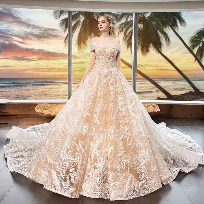 Beauty-Emily Sexy Off the Shoulder Sleeveless Wedding Dress 2019 Elegant A Line Lace Up Back Wedding Gown Vestidos de Novia
Beauty-Emily Sexy Off the Shoulder Sleeveless Wedding Dress 2019 Elegant A Line Lace Up Back Wedding Gown Vestidos de Novia