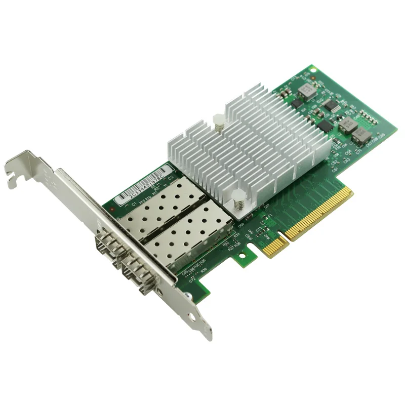 2 Port 10-Gigabit Fiber Ethernet Server Card JL82599ES Chipset PCI-E X8 SFP+ NIC
2 Port 10-Gigabit Fiber Ethernet Server Card JL82599ES Chipset PCI-E X8 SFP+ NIC
