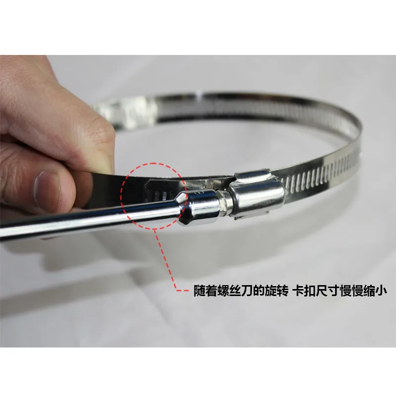 1PCS YT471 The Largest Diameter Xmm 16-140mm Stainless Steel Band Strong Throat Hoop Wire Hoop Stuck Pipe Clamp
1PCS YT471 The Largest Diameter Xmm 16-140mm Stainless Steel Band Strong Throat Hoop Wire Hoop Stuck Pipe Clamp