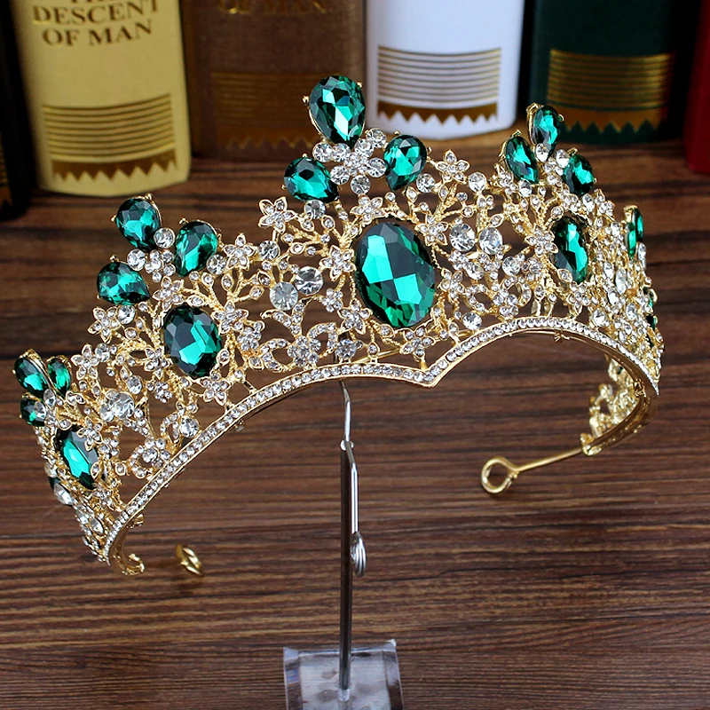Luxury Green Crystal Baroque Women Diadem Bridal Crowns And Tiaras Headband For Wedding Party Pageant Hair Accessories
Luxury Green Crystal Baroque Women Diadem Bridal Crowns And Tiaras Headband For Wedding Party Pageant Hair Accessories