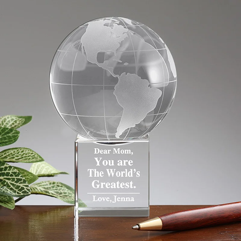 Custom Crystal Globe World Earth Ball Paperweight Trophy Awards for Techers Children Graduation Souvenirs
Custom Crystal Globe World Earth Ball Paperweight Trophy Awards for Techers Children Graduation Souvenirs