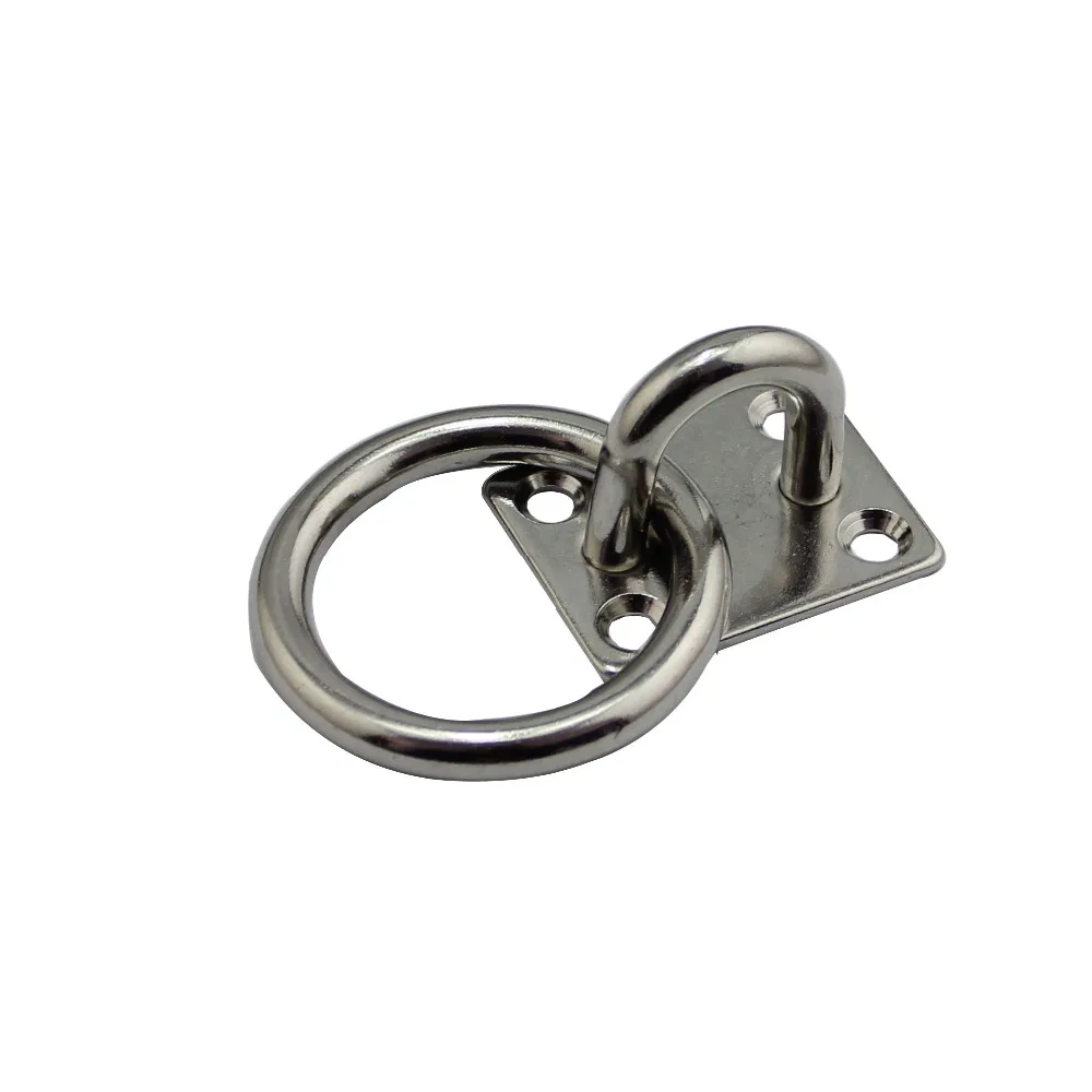 Heavy Duty 316 Stainless Steel Square Pad Eye Plate Eye Hook + Ring for Marine Boat Industrial Uses Applications Silver
Heavy Duty 316 Stainless Steel Square Pad Eye Plate Eye Hook + Ring for Marine Boat Industrial Uses Applications Silver