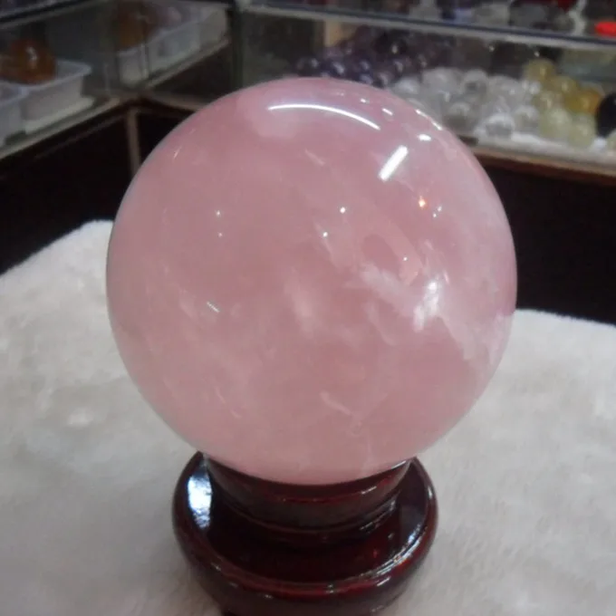 Genuine natural pink crystal ball pink crystal powder ball ornaments fidelity send base
Genuine natural pink crystal ball pink crystal powder ball ornaments fidelity send base
