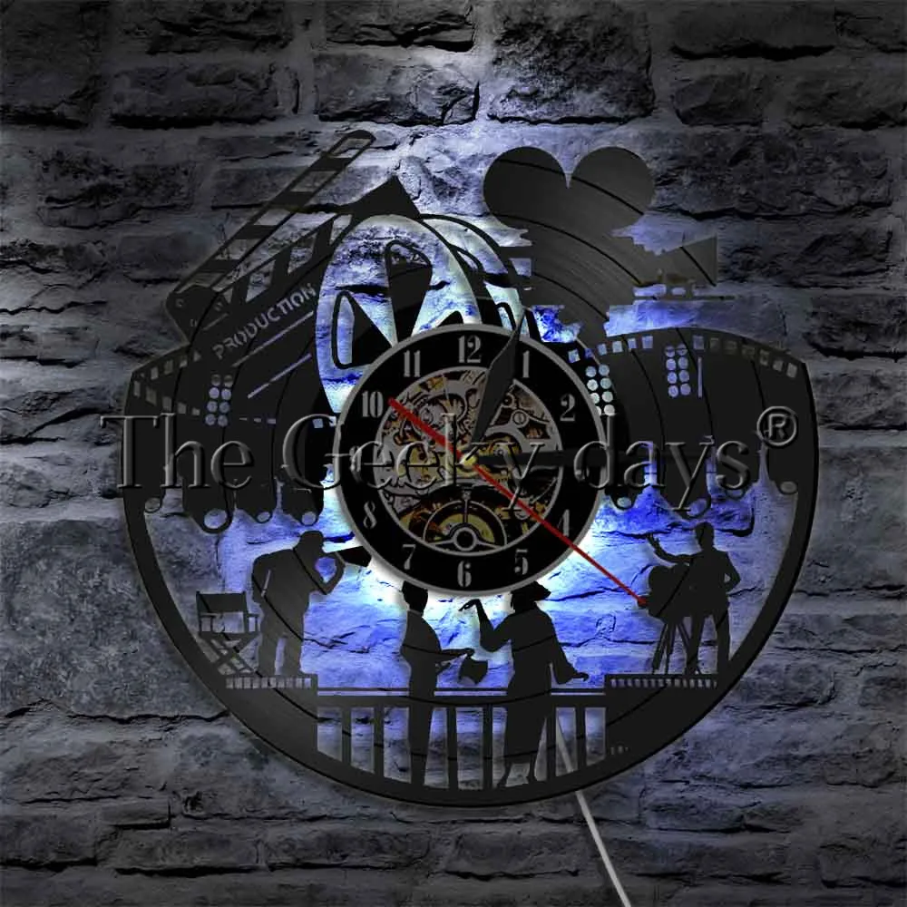 Movie Director LED Night Light Cinema Theater Acting Actor Movie Production Vinyl Record Wall Clock Decorative Lighting
Movie Director LED Night Light Cinema Theater Acting Actor Movie Production Vinyl Record Wall Clock Decorative Lighting