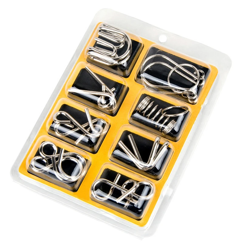 New 8PCS/Set Materials Metal Montessori Puzzle Wire IQ Mind Brain Teaser Puzzles for Children Adults Anti-Stress Reliever Toy E6
New 8PCS/Set Materials Metal Montessori Puzzle Wire IQ Mind Brain Teaser Puzzles for Children Adults Anti-Stress Reliever Toy E6