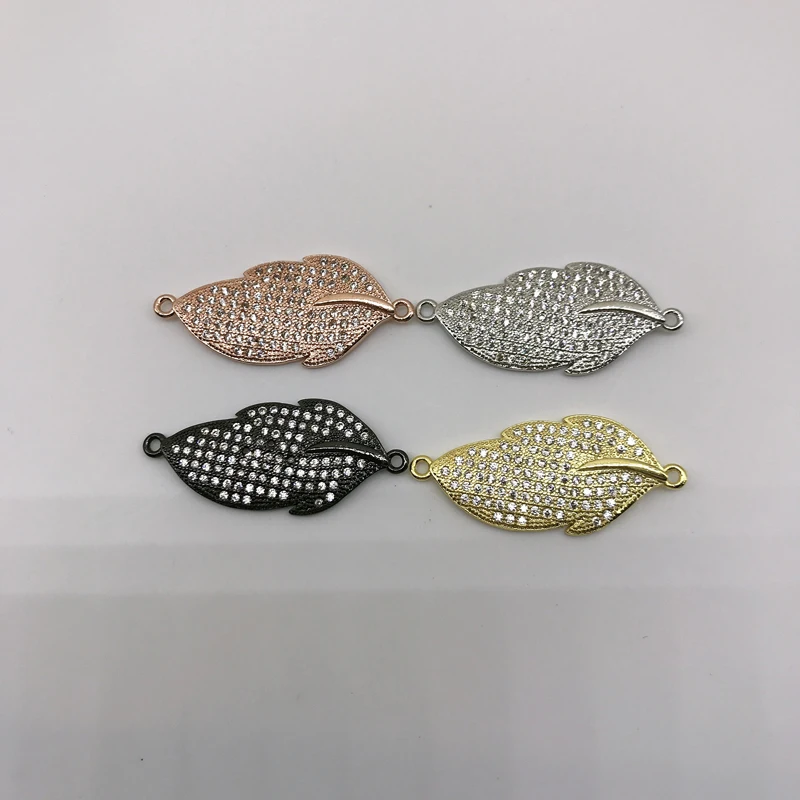 10pcs/lot Micro Pave Jewelry CZ Leaf Shape Connector for Jewelry Making DIY Bracelets
10pcs/lot Micro Pave Jewelry CZ Leaf Shape Connector for Jewelry Making DIY Bracelets