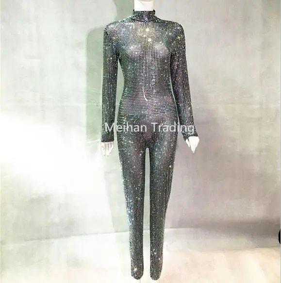 Sparkly Full Crystals Jumpsuit Prom Luxury Bodysuit Outfit Party Celebrate Glisten Crystals Costume Bodysuit Stage Show Rompers
Sparkly Full Crystals Jumpsuit Prom Luxury Bodysuit Outfit Party Celebrate Glisten Crystals Costume Bodysuit Stage Show Rompers