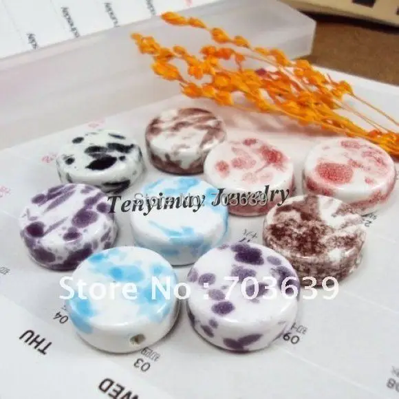 Fashion 20x8mm Ceramic Loose Beads, Mixed Color Button Shape Ceramic Beads For DIY
Fashion 20x8mm Ceramic Loose Beads, Mixed Color Button Shape Ceramic Beads For DIY