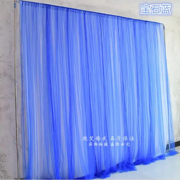 New Pure Tulle Ice Silk Two Layer Wedding Backdrop 3m*3m High Quality Wedding Supplies Curtain for wedding Decorations
New Pure Tulle Ice Silk Two Layer Wedding Backdrop 3m*3m High Quality Wedding Supplies Curtain for wedding Decorations