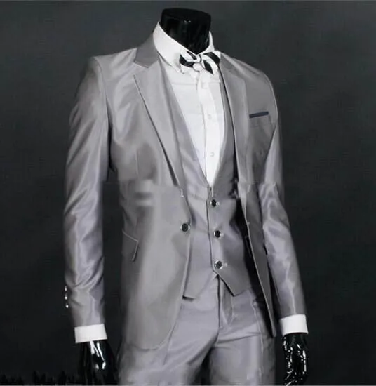 TOP SALE/Custom Made One Button Silver gray Groom Tuxedos Notch Lapel Best Man Groomsmen Men Wedding Suits Bridegroom suitsweddi
TOP SALE/Custom Made One Button Silver gray Groom Tuxedos Notch Lapel Best Man Groomsmen Men Wedding Suits Bridegroom suitsweddi
