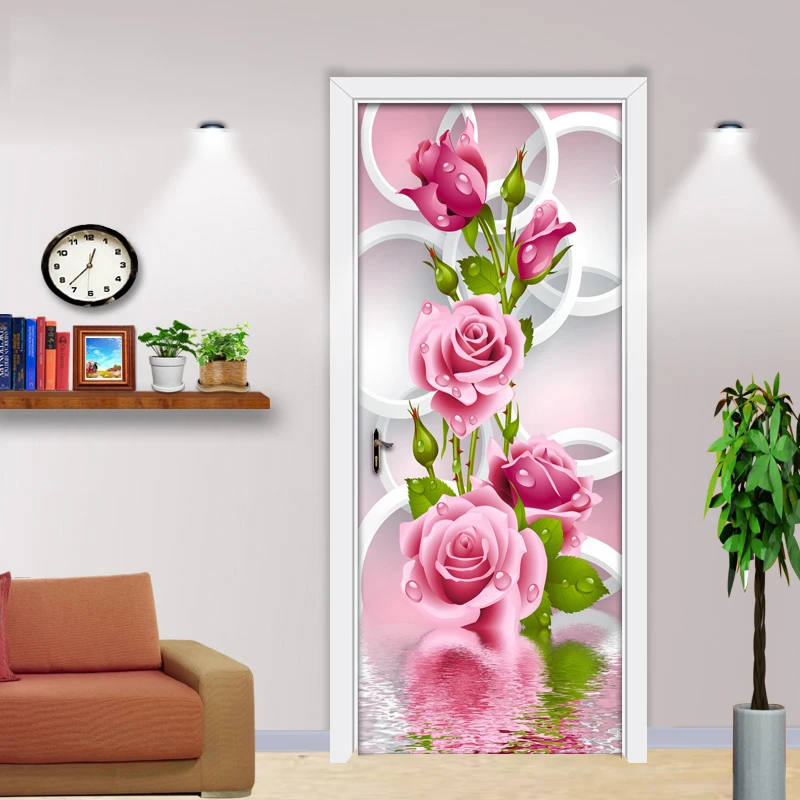 2 Pcs/Set 3D Rose Flower Creative Door Stickers DIY Wall Mural Bedroom Home Decor Poster PVC Waterproof Door Sticker Wallpaper
2 Pcs/Set 3D Rose Flower Creative Door Stickers DIY Wall Mural Bedroom Home Decor Poster PVC Waterproof Door Sticker Wallpaper