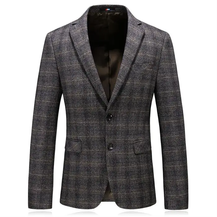 2019 Thick Masculine Blazer Casual Mens Good Quality Blazers Plaid Stripe Quality Suit Jacket Blazers Vetement Homme
2019 Thick Masculine Blazer Casual Mens Good Quality Blazers Plaid Stripe Quality Suit Jacket Blazers Vetement Homme