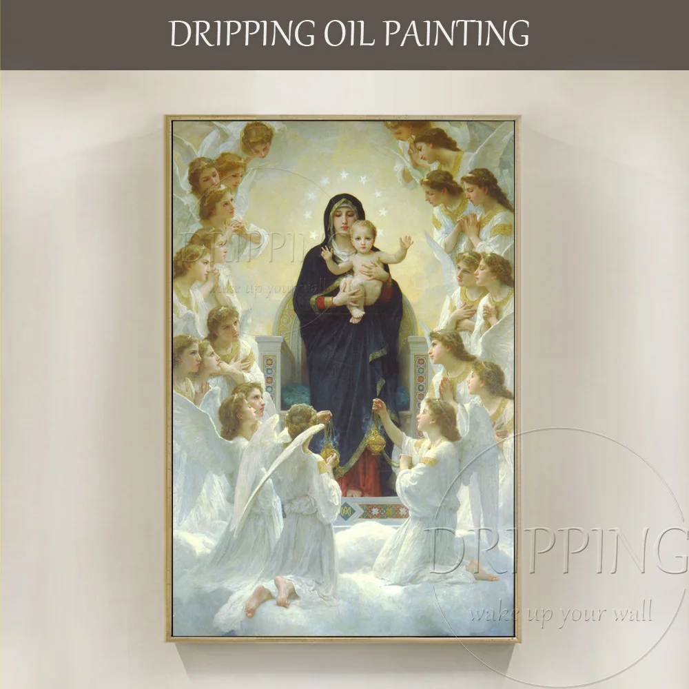 Top Artist Hand-painted High Quality The Virgin With Angels Oil Painting on Canvas Religious Virgin with Angels Oil Painting
Top Artist Hand-painted High Quality The Virgin With Angels Oil Painting on Canvas Religious Virgin with Angels Oil Painting