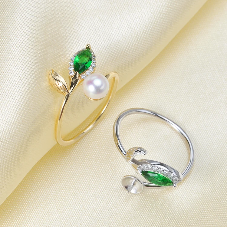 Emerald Leaf Design Rings Fittings Sterling 925 Silver Rings Holder Women DIY Fine Jewelry Accessory 3Pieces/Lot
Emerald Leaf Design Rings Fittings Sterling 925 Silver Rings Holder Women DIY Fine Jewelry Accessory 3Pieces/Lot