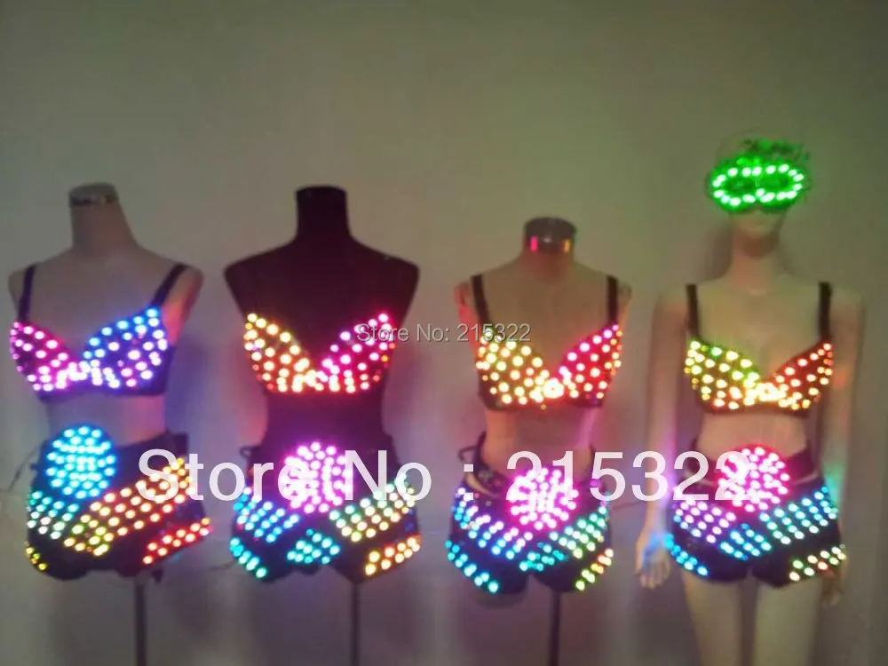 Sexy Womens Led Dance Costume Nightclub Light Up LED Bikini Stage Performance Suit Cosplay Dress
Sexy Womens Led Dance Costume Nightclub Light Up LED Bikini Stage Performance Suit Cosplay Dress