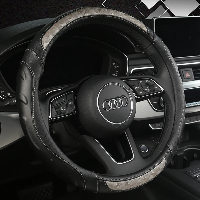 Car Steering Wheel Cover Non-slip Leather 38cm For Audi A1 A3 A4 A5 A6 A7 A8 Q2 Q3 Q5 Q7 Q8 R8 Auto Accessories
Car Steering Wheel Cover Non-slip Leather 38cm For Audi A1 A3 A4 A5 A6 A7 A8 Q2 Q3 Q5 Q7 Q8 R8 Auto Accessories