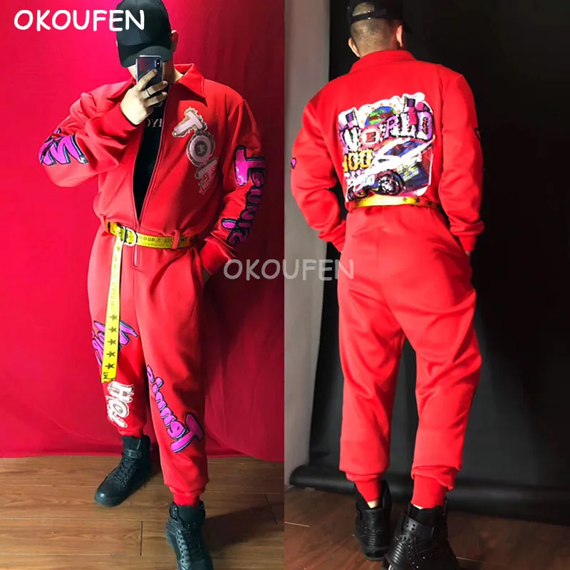New Red Rose Hip Hop Workwear Stage Show Performance Costume Christmas New Year Bar Nightclub Male Singer DJ DS performance
New Red Rose Hip Hop Workwear Stage Show Performance Costume Christmas New Year Bar Nightclub Male Singer DJ DS performance