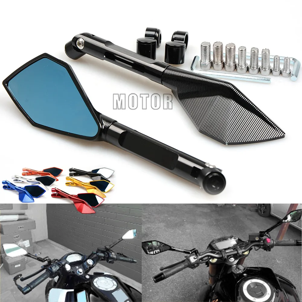 For Honda Yamaha Kawasaki Suzuki Ducati Aprilia Scooter Benelli CNC Universal Motorcycle Rearview Rear View Side Mirrors
For Honda Yamaha Kawasaki Suzuki Ducati Aprilia Scooter Benelli CNC Universal Motorcycle Rearview Rear View Side Mirrors