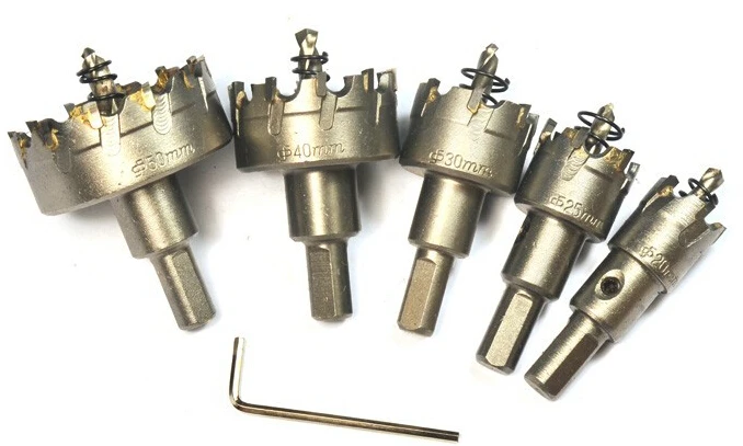 5PCS Drill Steel Wood Carbide Tip Bit Metal Cutter Cutting Hole Saw Set Stainless Holesaw 20mm 25mm 30mm 40mm 50mm
5PCS Drill Steel Wood Carbide Tip Bit Metal Cutter Cutting Hole Saw Set Stainless Holesaw 20mm 25mm 30mm 40mm 50mm