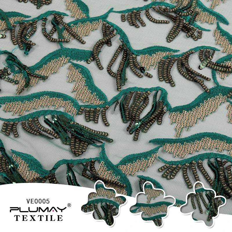100%Polyester, 3+5mm eyelash green tassel glitter sequin embroidered mesh fabric
100%Polyester, 3+5mm eyelash green tassel glitter sequin embroidered mesh fabric