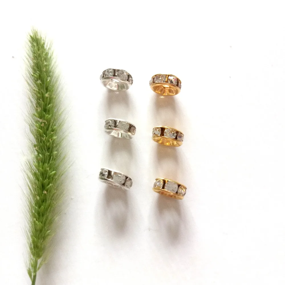 2000pcs/Lot 6mm/8mm Gold/Silver Color Crystal Rhinestone Rondelle Beads Loose Spacer Beads For Diy Jewelry Making Accessories
2000pcs/Lot 6mm/8mm Gold/Silver Color Crystal Rhinestone Rondelle Beads Loose Spacer Beads For Diy Jewelry Making Accessories