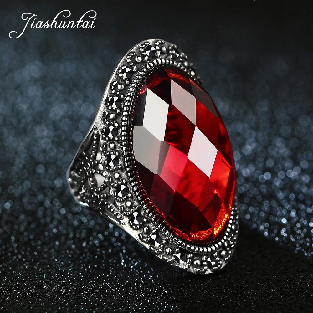 JIASHUNTAI Retro 100% 925 Sterling Silver Big Rings For Women Vintage Natural Stone Jewelry Female Best Gifts
JIASHUNTAI Retro 100% 925 Sterling Silver Big Rings For Women Vintage Natural Stone Jewelry Female Best Gifts