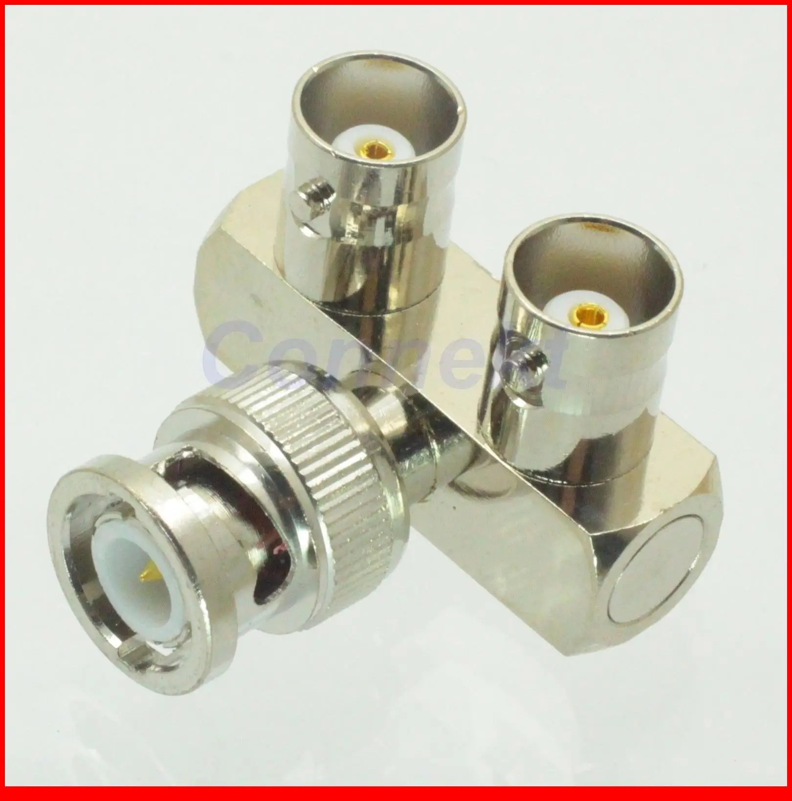 5pcs/lot BNC male plug to two BNC female triple Y right angle RF adapter connector 3 way
5pcs/lot BNC male plug to two BNC female triple Y right angle RF adapter connector 3 way