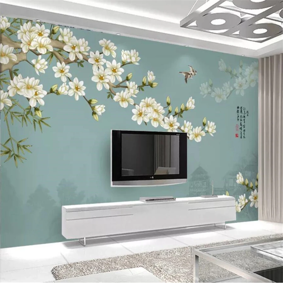 Custom wallpaper 3d mural fresh modern minimalist new Chinese hand painted magnolia bird TV background wall papers home decor 3d
Custom wallpaper 3d mural fresh modern minimalist new Chinese hand painted magnolia bird TV background wall papers home decor 3d