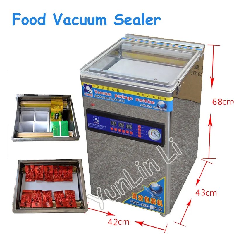 Stainless Steel Food Vacuum Sealer Bag Packing Machine Desktop Double Pump Vacuum Packing Sealing Machine YMX-958-06L
Stainless Steel Food Vacuum Sealer Bag Packing Machine Desktop Double Pump Vacuum Packing Sealing Machine YMX-958-06L