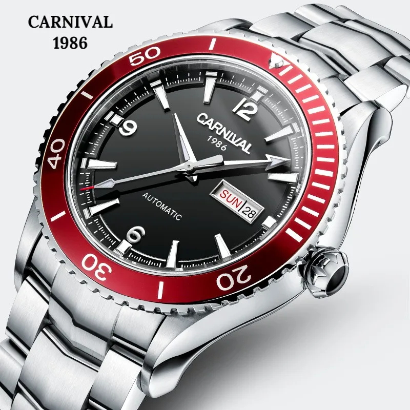 CARNIVAL fashion Sport watch 5bar Diving Automatic Watch men with Original import MIYOTA Movement,Week,Calendar,Luminous display
CARNIVAL fashion Sport watch 5bar Diving Automatic Watch men with Original import MIYOTA Movement,Week,Calendar,Luminous display