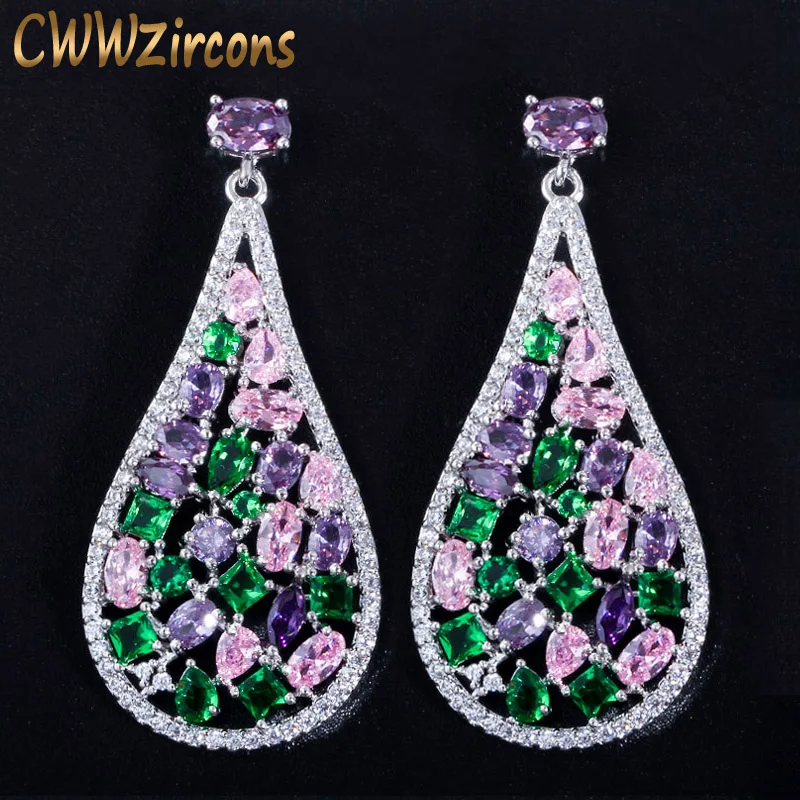 CWWZircons Multi Shape Colorful Cubic Zirconia Stone Round Drop Dangle Earrings for Women Luxury CZ Party Event Jewelry CZ371
CWWZircons Multi Shape Colorful Cubic Zirconia Stone Round Drop Dangle Earrings for Women Luxury CZ Party Event Jewelry CZ371