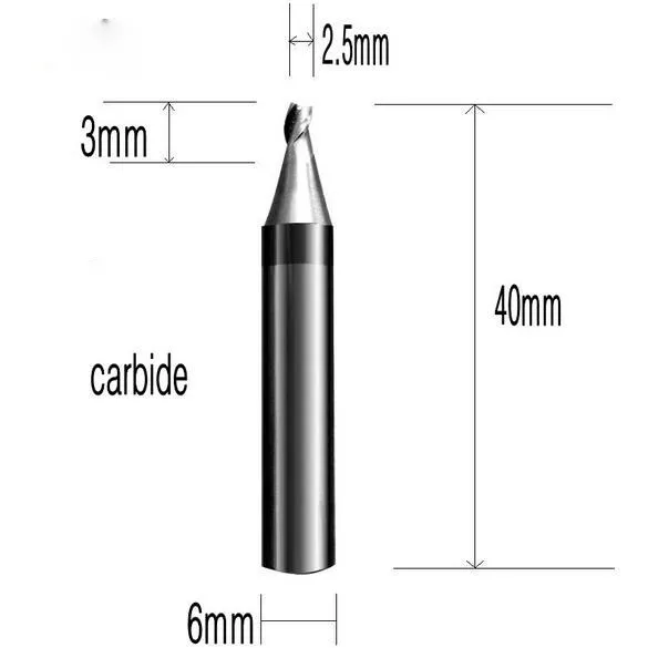 Raise 2.5mm Carbide End Mills Tungsten Key Drill Bit For Multi - function Vertical Key Machine Key Cutter Locksmith Tool
Raise 2.5mm Carbide End Mills Tungsten Key Drill Bit For Multi - function Vertical Key Machine Key Cutter Locksmith Tool