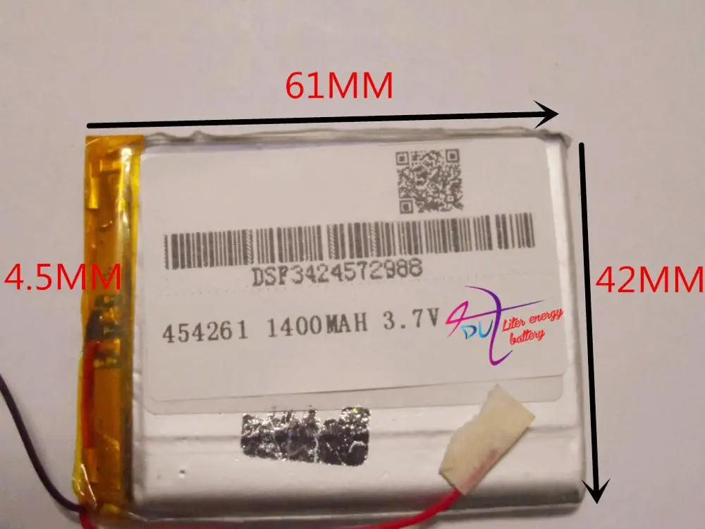 Лучшая батарея бренда размер 454261 3,7 V 1400mah планшетный аккумулятор с защитной платой для MP4 GPS цифровой продукт бесплатно S
Лучшая батарея бренда размер 454261 3,7 V 1400mah планшетный аккумулятор с защитной платой для MP4 GPS цифровой продукт бесплатно S