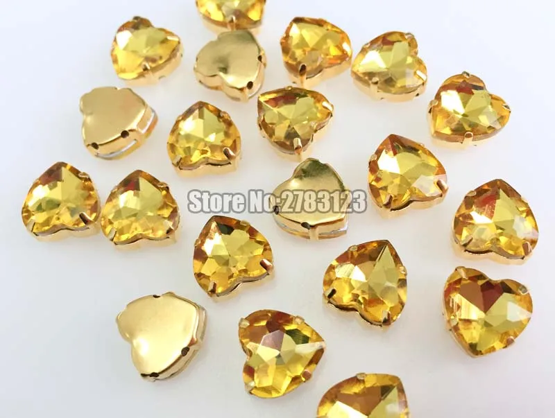 Factory sales Gold bottom golden yellow heart shape AAA Glass Crystal sew on claw stones,flatback loose rhinestones SWHJ018
Factory sales Gold bottom golden yellow heart shape AAA Glass Crystal sew on claw stones,flatback loose rhinestones SWHJ018