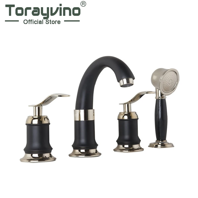 Torayvino Bathroom 4 Pcs Shower Set Bathtub Shower Set Black And Golden Painting Finished Shower Set
Torayvino Bathroom 4 Pcs Shower Set Bathtub Shower Set Black And Golden Painting Finished Shower Set