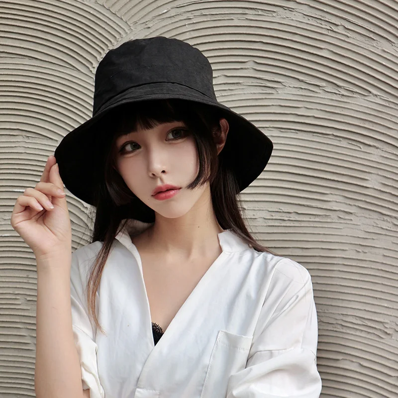 Korean Version Summer Sun Bucket Fisherman Hat Women Sunshade Sun Protection Cap Ladies Japanese Pure Color Fashion Hats H6588
Korean Version Summer Sun Bucket Fisherman Hat Women Sunshade Sun Protection Cap Ladies Japanese Pure Color Fashion Hats H6588