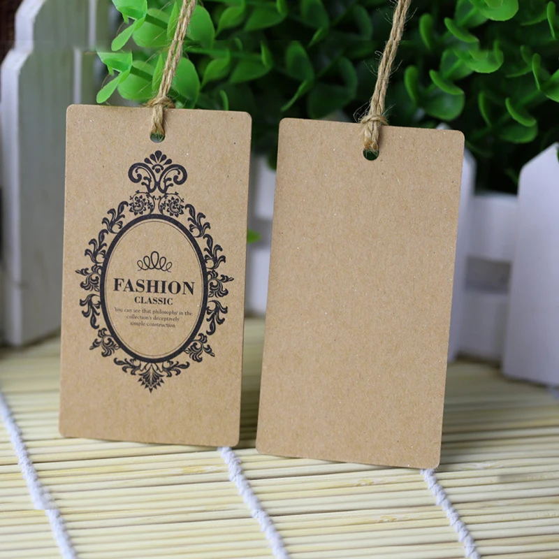 Natural brown paper printed swing tags label, (1000pcs/pack) garment shoes hang tag with custom logo brand name 300gsm
Natural brown paper printed swing tags label, (1000pcs/pack) garment shoes hang tag with custom logo brand name 300gsm