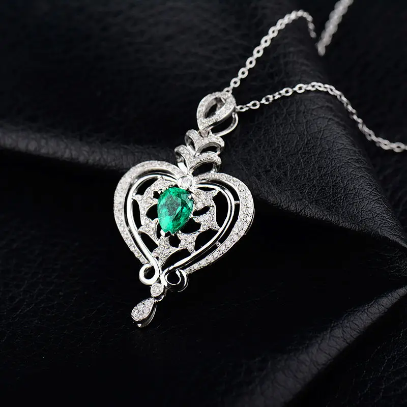 LANMI Pendants Romantic Pear Cut 5x7mm Pendant Natural Stone Green Emerald Solid 18k White Gold Diamond Pendant Necklace Jewelry
LANMI Pendants Romantic Pear Cut 5x7mm Pendant Natural Stone Green Emerald Solid 18k White Gold Diamond Pendant Necklace Jewelry