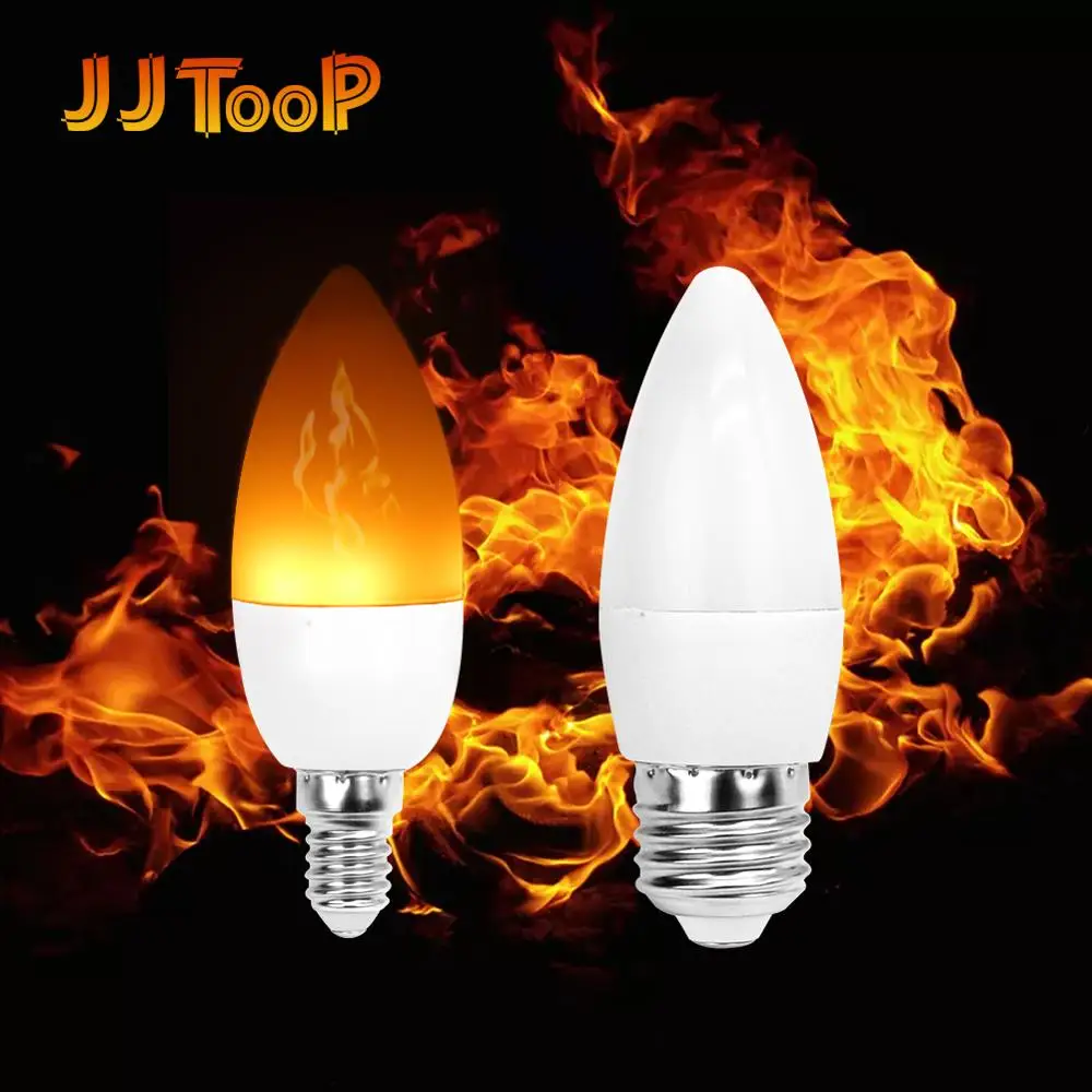 LED Candle Lamp E12 E14 E27 SMD2835 3W RGB Flame Effect Home Decor Camping Light Holiday Christmas AC1110V 220V Lamparas
LED Candle Lamp E12 E14 E27 SMD2835 3W RGB Flame Effect Home Decor Camping Light Holiday Christmas AC1110V 220V Lamparas