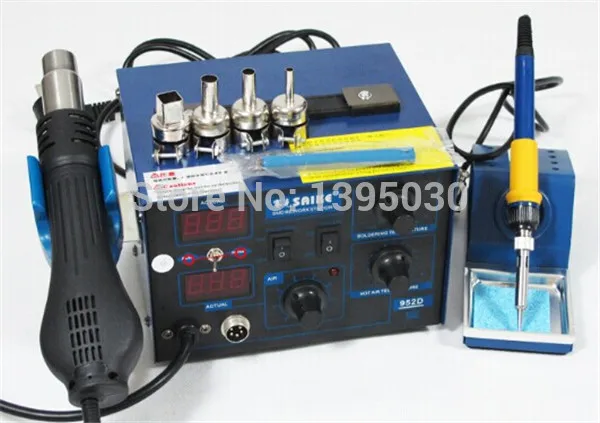 Saike 952D 2 In 1 Heat Gun + Soldering Station 220V/110V Hot air gun Soldering Iron rework
Saike 952D 2 In 1 Heat Gun + Soldering Station 220V/110V Hot air gun Soldering Iron rework