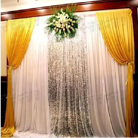 3*3M Wedding Reception Desk Backdrop Props New Stage Background Sequin Curtain ie silk Sign Table Wedding Layout Curtain
3*3M Wedding Reception Desk Backdrop Props New Stage Background Sequin Curtain ie silk Sign Table Wedding Layout Curtain