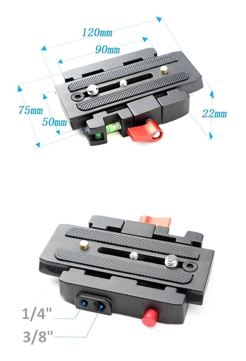 2Pcs P200 Quick Release Clamp QR Plate for Manfrotto 501 500AH 701HDV 503HD 76HD (pack of two)
2Pcs P200 Quick Release Clamp QR Plate for Manfrotto 501 500AH 701HDV 503HD 76HD (pack of two)