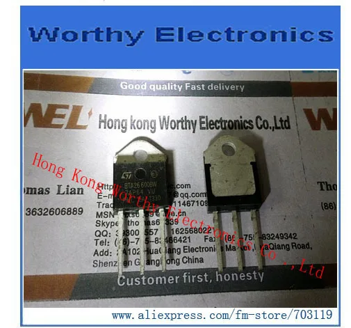 Бесплатная доставка 10 шт./лот BTA26-600BWRG BTA26-600BW BTA26 600BW TOP-3 TRIAC alteristor 600V 25A
Бесплатная доставка 10 шт./лот BTA26-600BWRG BTA26-600BW BTA26 600BW TOP-3 TRIAC alteristor 600V 25A